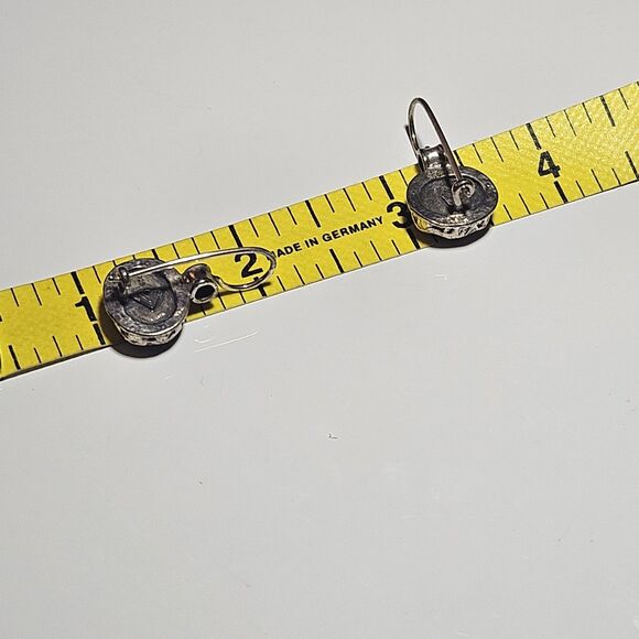 Hammered Sterling Silver Silpada Green Quartz Drop Earrings - Picture 5 of 9